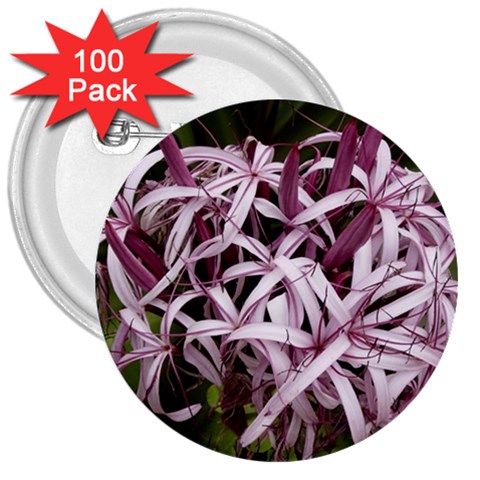 purple flowers 3  Button (100 pack) from ArtsNow.com Front