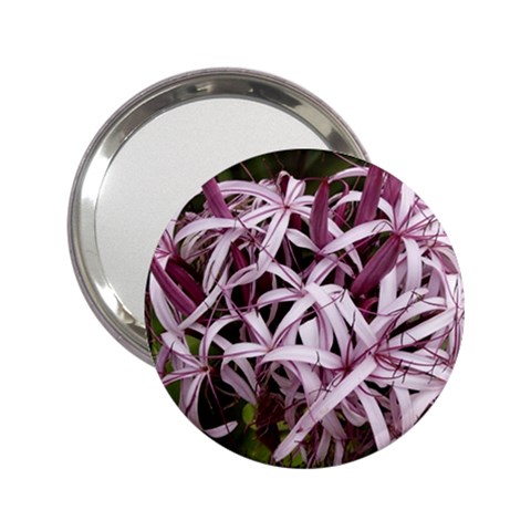 purple flowers 2.25  Handbag Mirror from ArtsNow.com Front