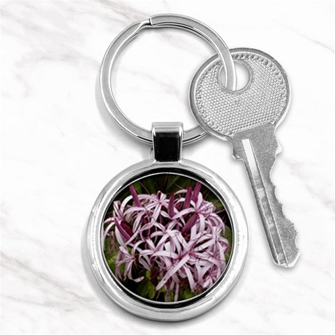 purple flowers Key Chain (Round) from ArtsNow.com Front