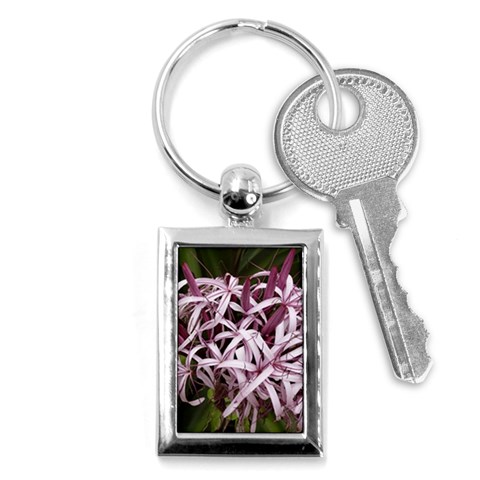 purple flowers Key Chain (Rectangle) from ArtsNow.com Front