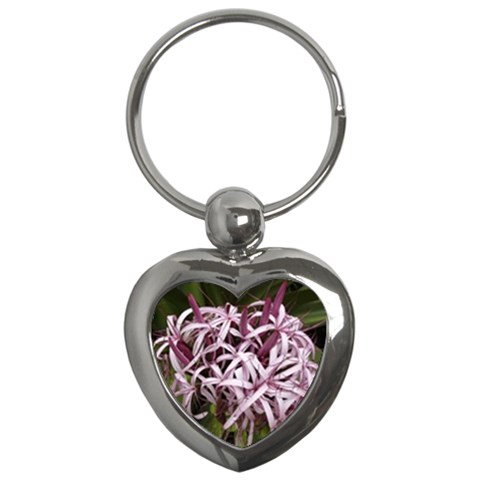 purple flowers Key Chain (Heart) from ArtsNow.com Front