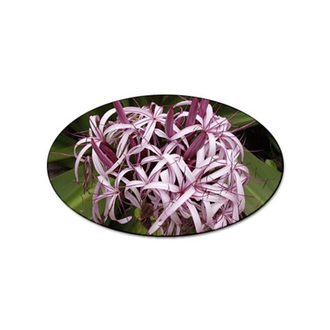 purple flowers Sticker Oval (10 pack) from ArtsNow.com Front