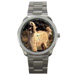 Afghan Hound Sport Metal Watch