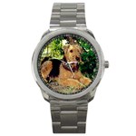 Airedale Terrier Sport Metal Watch