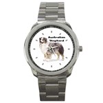 Australian Shepherd Sport Metal Watch