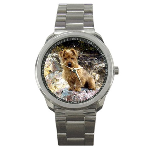 Australian Terrier Sport Metal Watch from ArtsNow.com Front