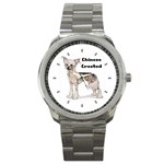 Chinese Crested Sport Metal Watch