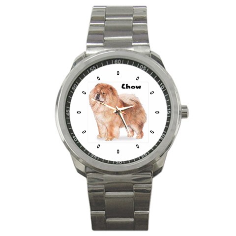 Chow Chow Sport Metal Watch from ArtsNow.com Front