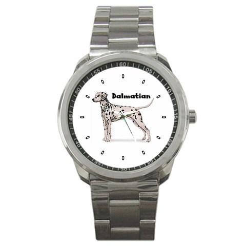 Dalmation Sport Metal Watch from ArtsNow.com Front