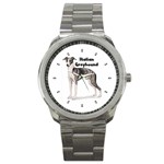 Italian Greyhound Sport Metal Watch