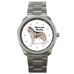 Siberian Husky Sport Metal Watch