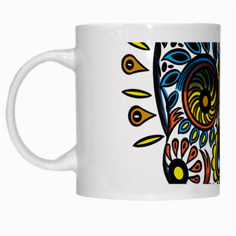 Mexican Skull White Mug from ArtsNow.com Left