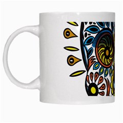 Mexican Skull White Mug from ArtsNow.com Left