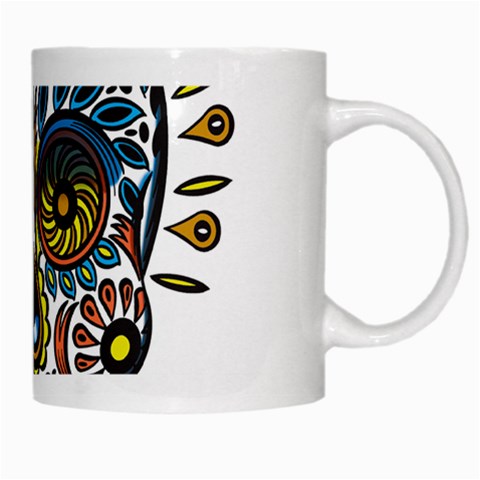 Mexican Skull White Mug from ArtsNow.com Right