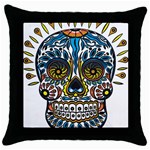 Mexican Skull Throw Pillow Case (Black)