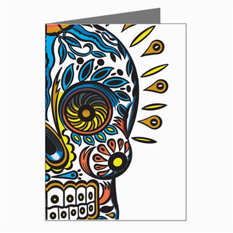 Mexican Skull Greeting Card from ArtsNow.com Left