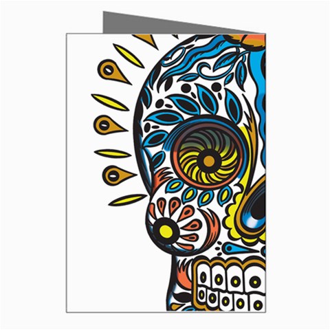 Mexican Skull Greeting Card from ArtsNow.com Right