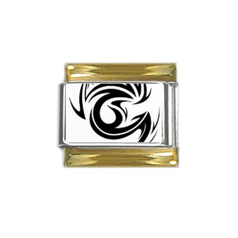 tattoo Gold Trim Italian Charm (9mm) from ArtsNow.com Front