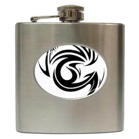 tattoo Hip Flask (6 oz) from ArtsNow.com Front