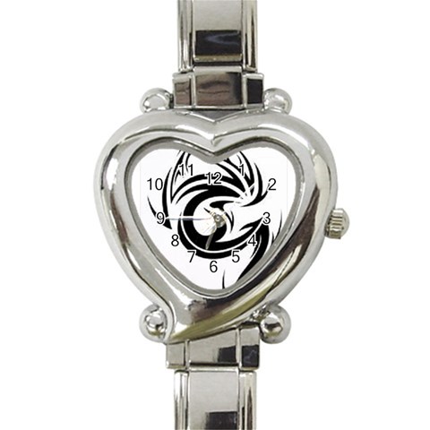 tattoo Heart Italian Charm Watch from ArtsNow.com Front