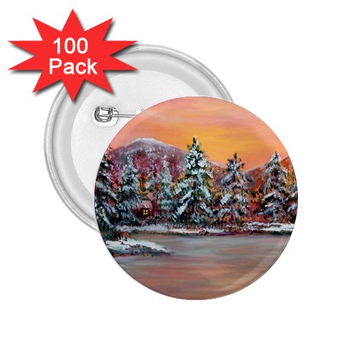  Jane s Winter Sunset   by Ave Hurley of ArtRevu ~ 2.25  Button (100 pack) from ArtsNow.com Front