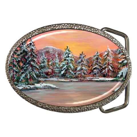  Jane s Winter Sunset   by Ave Hurley of ArtRevu ~ Belt Buckle from ArtsNow.com Front