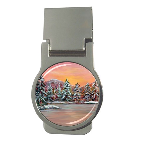  Jane s Winter Sunset   by Ave Hurley of ArtRevu ~ Money Clip (Round) from ArtsNow.com Front