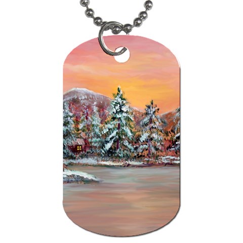  Jane s Winter Sunset   by Ave Hurley of ArtRevu ~ Dog Tag (One Side) from ArtsNow.com Front