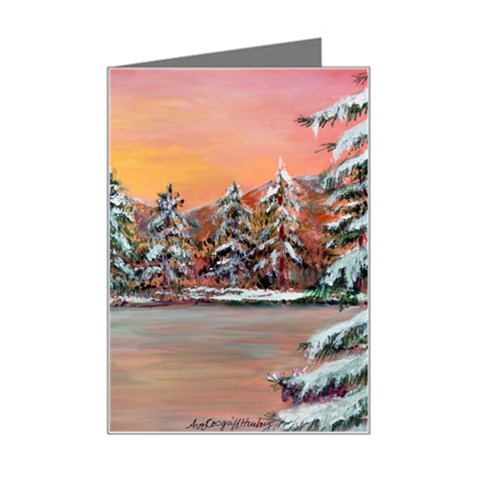  Jane s Winter Sunset   by Ave Hurley of ArtRevu ~ Mini Greeting Card from ArtsNow.com Left