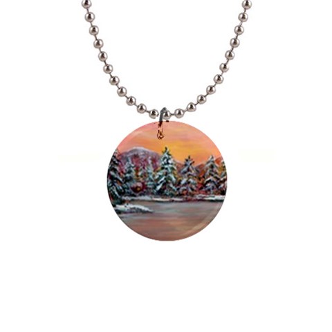  Jane s Winter Sunset   by Ave Hurley of ArtRevu ~ 1  Button Necklace from ArtsNow.com Front