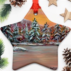  Jane s Winter Sunset   by Ave Hurley of ArtRevu ~ Star Ornament (Two Sides) from ArtsNow.com Front