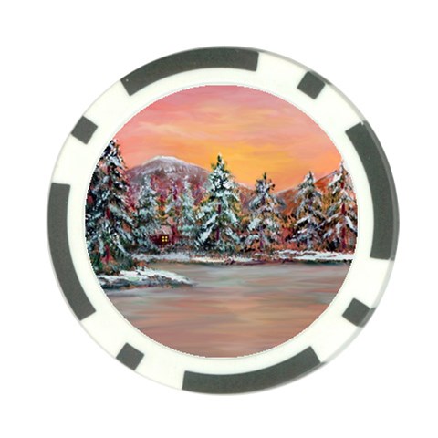  Jane s Winter Sunset   by Ave Hurley of ArtRevu ~ Poker Chip Card Guard from ArtsNow.com Front