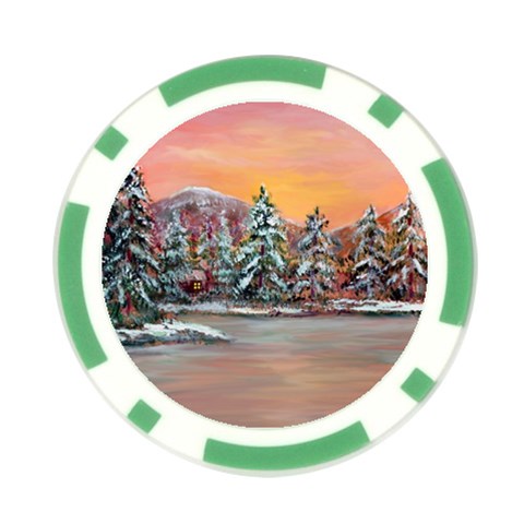  Jane s Winter Sunset   by Ave Hurley of ArtRevu ~ Poker Chip Card Guard from ArtsNow.com Front