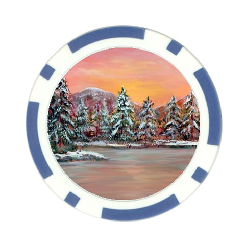  Jane s Winter Sunset   by Ave Hurley of ArtRevu ~ Poker Chip Card Guard from ArtsNow.com Front