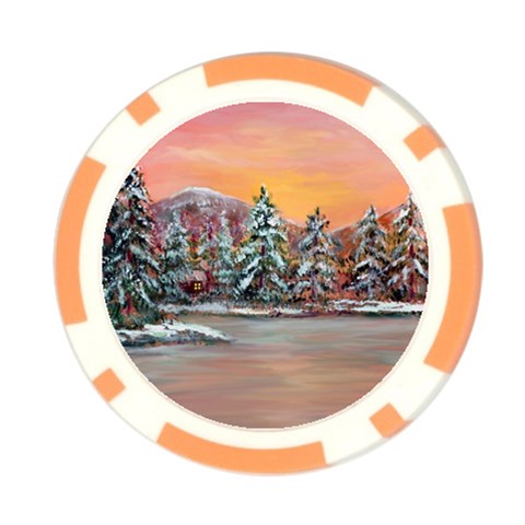  Jane s Winter Sunset   by Ave Hurley of ArtRevu ~ Poker Chip Card Guard from ArtsNow.com Front