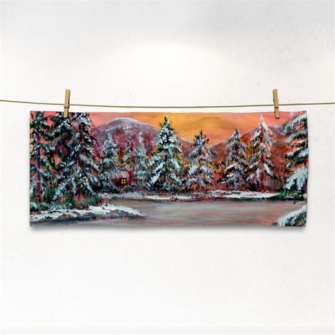  Jane s Winter Sunset   by Ave Hurley of ArtRevu ~ Hand Towel from ArtsNow.com Front