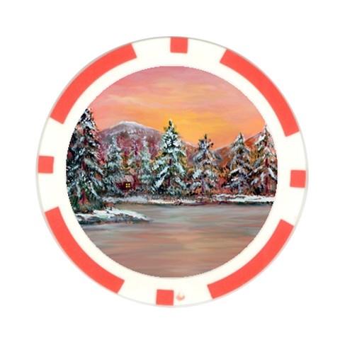  Jane s Winter Sunset   by Ave Hurley of ArtRevu ~ Poker Chip Card Guard (10 pack) from ArtsNow.com Front