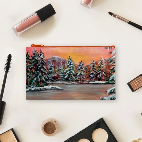  Jane s Winter Sunset   by Ave Hurley of ArtRevu ~ Cosmetic Bag (Small) from ArtsNow.com Front