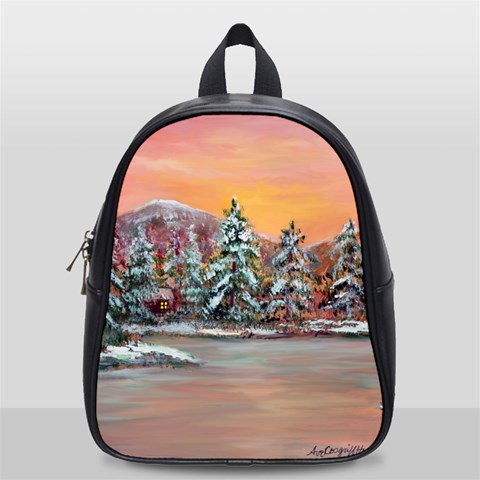  Jane s Winter Sunset   by Ave Hurley of ArtRevu ~ School Bag (Small) from ArtsNow.com Front