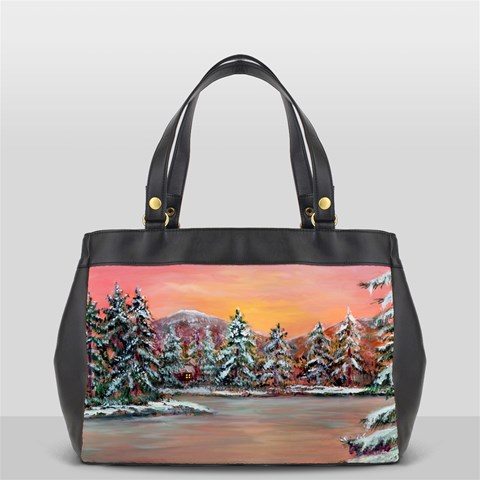  Jane s Winter Sunset   by Ave Hurley of ArtRevu ~ Oversize Office Handbag from ArtsNow.com Front