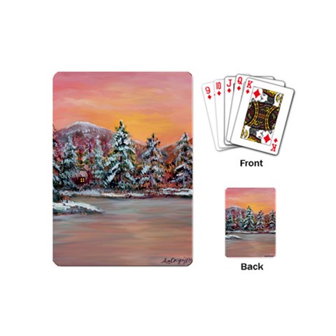  Jane s Winter Sunset   by Ave Hurley of ArtRevu ~ Playing Cards (Mini) from ArtsNow.com Back