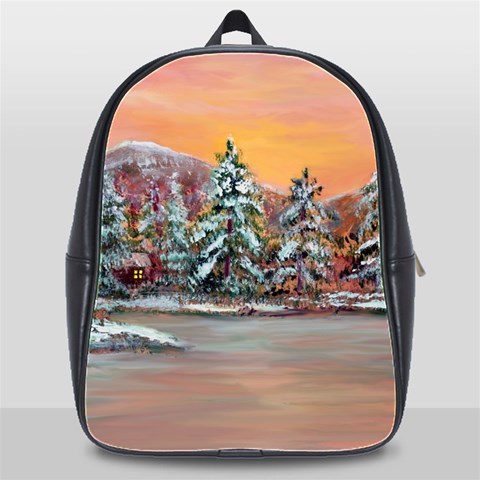  Jane s Winter Sunset   by Ave Hurley of ArtRevu ~ School Bag (XL) from ArtsNow.com Front