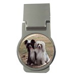 Chinese Crested full hair Money Clip (Round)