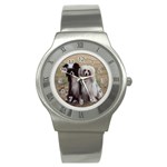Chinese Crested full hair Stainless Steel Watch