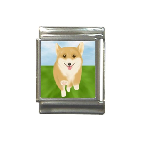 Walking Dog Italian Charm (13mm) from ArtsNow.com Front