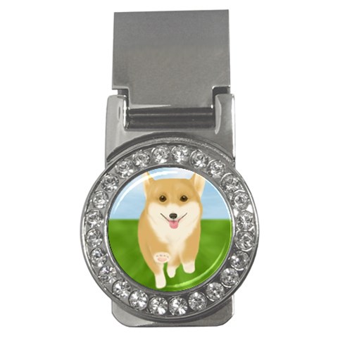 Walking Dog Money Clip (CZ) from ArtsNow.com Front