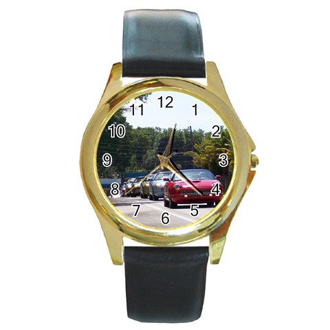 Cruise Round Gold Metal Watch from ArtsNow.com Front