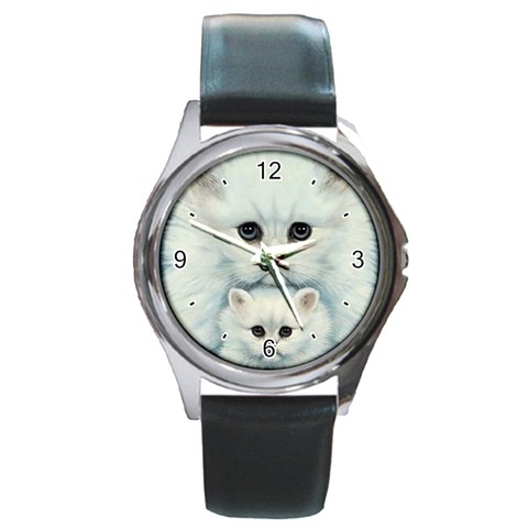 catsWE Round Metal Watch from ArtsNow.com Front