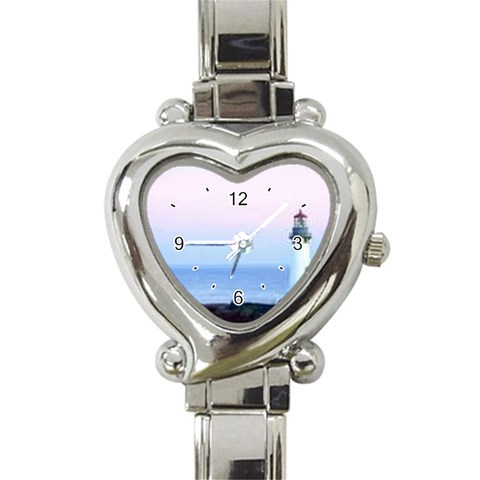 thumbnailCAGXMX76 Heart Italian Charm Watch from ArtsNow.com Front