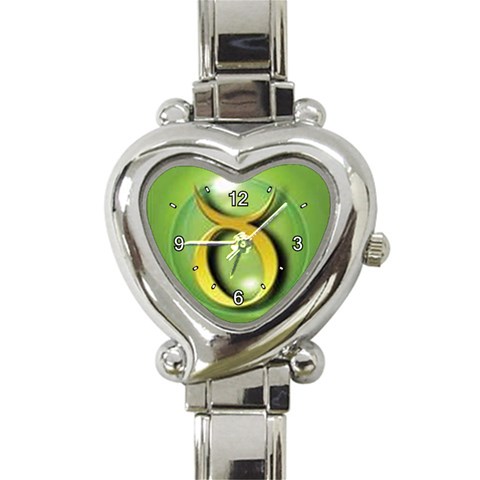 TAU Heart Italian Charm Watch from ArtsNow.com Front